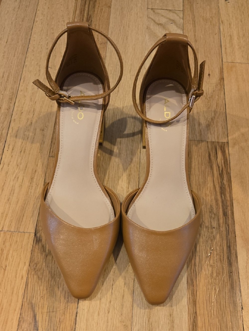 Aldo Tan Pointed Toe Ankle-Strap Heels (8)